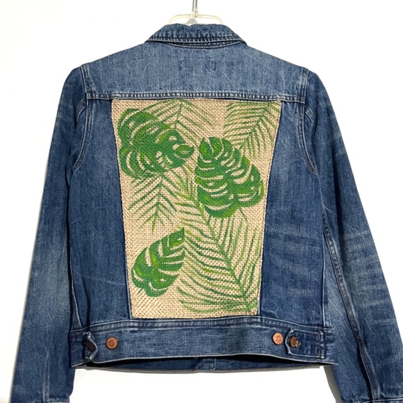 J Crew Indigo Tyler Wash Cropped Jean Jacket C0172 (Customized) - Picture 6 of 15